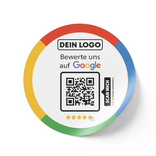 bewertly Google Bewertung Aufkleber mit QR-Code – Einfaches Kundenfeedback, Hochwertiger Aufkleber, Ideal für Geschäfte und Dienstleister (5) von bewertly