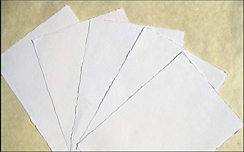 extrafeines handgeschöpftes Büttenpapier Aquarellpapier A4 10 Bogen/Set naturweiß 120g/m² BaumwollLinters extrafeines handgeschöpftes Büttenpapier Aquarellpapier A4 10 Bogen/Set naturweiß 120g/m² BaumwollLinters von bhutanpaperarts