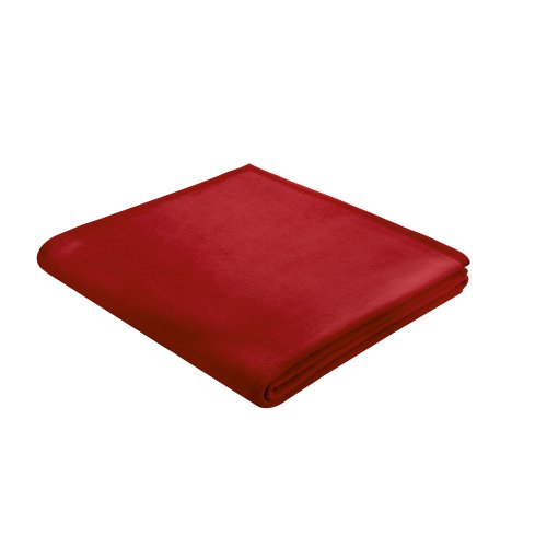 Biederlack Wohn- und Kuscheldecke, 100 % Baumwolle, Samtband-Einfassung, 150 x 200 cm, Rot, Cotton Pure, 239695 von biederlack