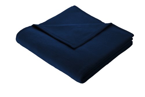 Biederlack bocasa 6421 11 61 008 Decke Cotton Pure dunkelblau ca. 150 x 200 cm 100% Baumwolle von biederlack
