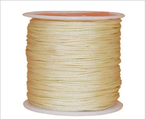 1 Rolle 0,8 1 1,5 mm Nylonschnurfaden chinesischer Knoten Makrameeschnur Armband geflochtene Schnur DIY Quasten Perlenschnur Faden Schmuck-beige-1,5 mm 13 Meter von birnn