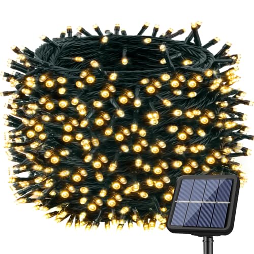 bitjam Solar Lichterkette Aussen 22+2M 220 LED, Lichterkette Außen Solar Wetterfest 8 Modi Solarlichterkette Outdoor Warmweiß für Garten Balkon Terrasse Party Hochzeit Weihnachten von bitjam