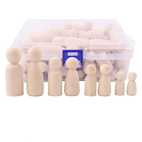 bj TX Holz Puppe Natürliche Holz Dekorative Peg Puppe Unfinished Frauen Männer Holz Tiny Puppen für Kinder DIY Malerei Handwerk Kunstprojekte und Dekoration von bj