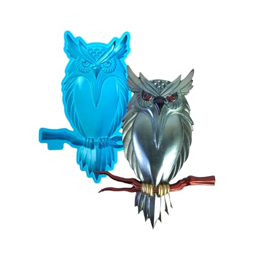 blispring 3D-Eulen-Silikonform für Tierstatuen, perfekte Expory-Harzform, Ornament für Handwerk und Heimdekoration von blispring