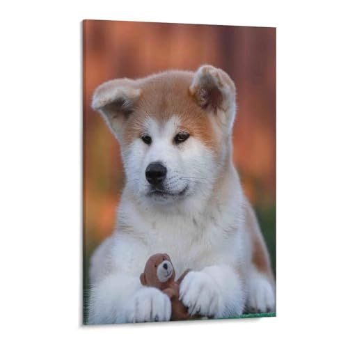 blobo Diamond Painting，Akita Inu Hund，3D DIY Diamond Painting Kit, runde Diamant Kreuzstich Kunst Dekoration, Full Diamond Stickerei Geschenk（50x50cm）-133 von blobo