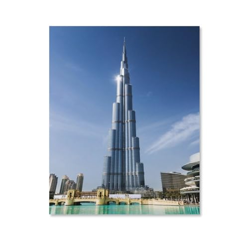 blobo Dubai Burj Khalifa-Landschaft,5D Diamond Painting Kit, Diy Diamond Painting Full Kits Kunst Full Drill Set Für Erwachsene Oder Kinder, Diamond Painting Drill Stickerei Kreuzstich （40x50cm）-C95 von blobo