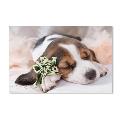 blobo Full Round 5D DIY Diamond Painting，Beagle-Hund，Diamond Embroidery Cross Stitch Car Diamond Mosaic Kits Home Decor（30x40cm）-316 von blobo