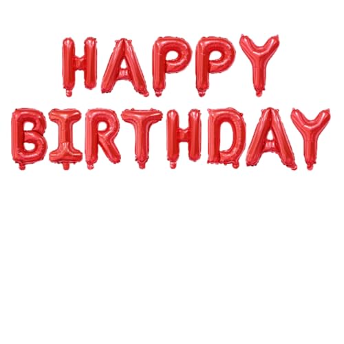 bng-bng Happy Birthday Banner Luftballons 40,6 cm Mylar-Folie Buchstaben Luftballons Banner für Frauen Mädchen Erwachsene Geburtstag Dekorationen Party Supplies Rot von bng-bng