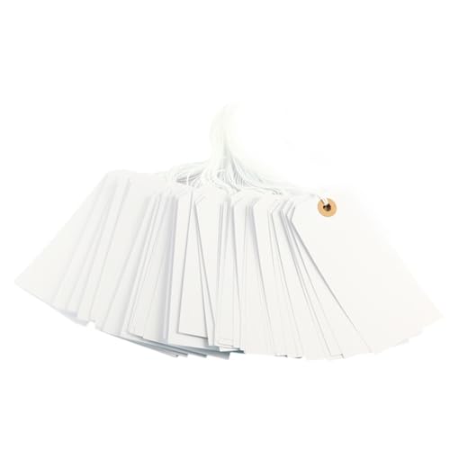 100 Perforierte Leere Preisschilder Weiße Preisschilder Kleidung Aufhängen Kleidungsstücken von bnsggl