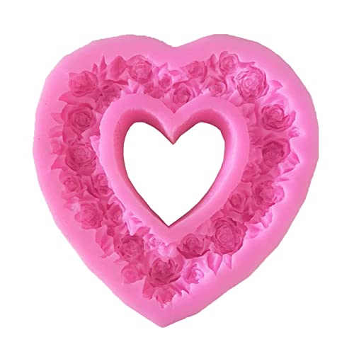 Herzförmige Rose Silikonform Schokolade Fondant Werkzeug Seifenform Handgemacht Form Valentinstag Ornamentform von bnsggl