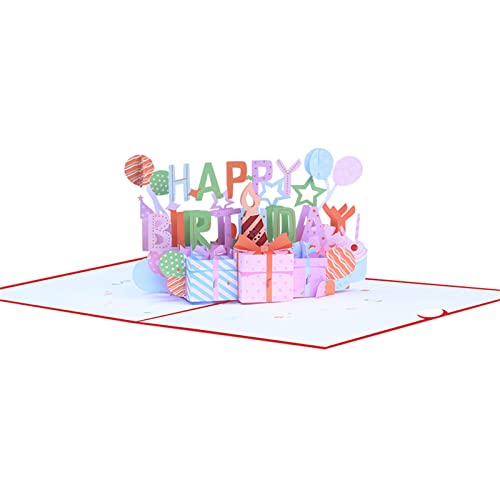 bnsggl 3D Geburtstagskarte Ausblasbare LED Lichtkerze Grußkarten Geburtstagskarte Kind Mutter Schwester von bnsggl