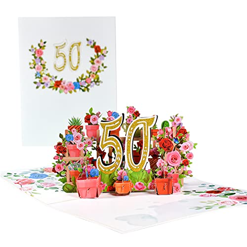 bnsggl 3D Jubiläumskarten Set Dekoratives Kartonzubehör Geburtstag Festival Nachrichtenkarte von bnsggl