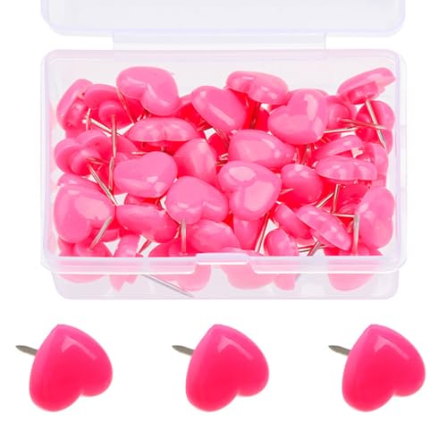 bnsggl 50/100/150Pcs Herz Push Pins Kork Pinnwand Dekorative Thumb Tacks Karte Pins Für Display Bild Hinweis Memos Foto von bnsggl