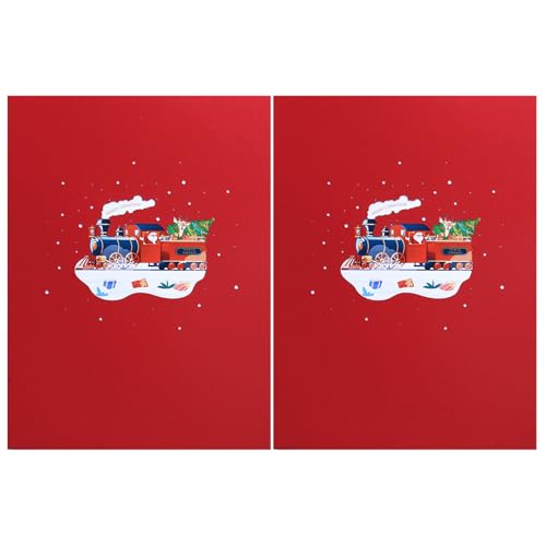 bnsggl Deliacte Weihnachts Zugkarte Faltbare 3D Weihnachtszug Karte Oder Accessoire von bnsggl