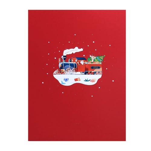 bnsggl Deliacte Weihnachts Zugkarte Faltbare 3D Weihnachtszug Karte Oder Accessoire von bnsggl