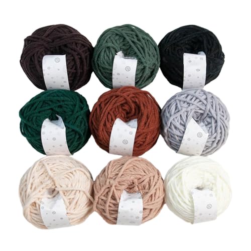 bnsggl Häkelgarn 9 Farben X 40 G Handstrick Wollgarn Milch Baumwollgarn Zum Stricken Häkelpullover Decken Und Basteln von bnsggl