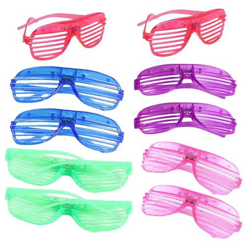 bnsggl Packung 10 Stück Leuchtenden Brillen Fensterläden Brillen Sonnenbrillen Leuchtende Versorgung Partys Zufällige von bnsggl