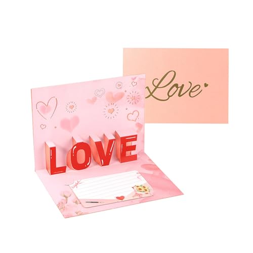 bnsggl Segenskarte 3D Liebeskarten Valentinstag Geschenkpostkarte Umschlag Karte Hochzeitseinladungen von bnsggl