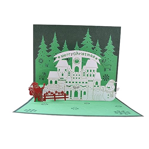 bnsggl Winterurlaub Neujahr Festival Weihnachten Exquisite Grußkarte Cartoon Dreidimensionale Postkarte Geschenk Partyzubehör von bnsggl