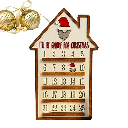 boiler Adventskalender aus Holz,Schornsteinhaus-Design-Countdown-Kalender für Weihnachten aus Holz | Kreative Weihnachtskalender-Wanddekoration für Schlafzimmer, Kinderzimmer, Arbeitszimmer, Zuhause von boiler