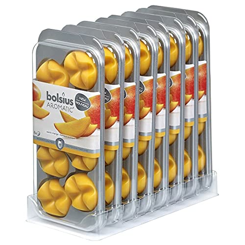 64 Stück Bolsius AROMATIC Wax Melts Wachs Duft Schmelzblüten Düfte (8x8er) (Mango W10) von bolsius