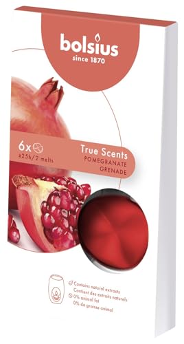 Bolsius, True Scents, bunte Duft-Wachspads, Rot, Standard, 6 Stück von bolsius