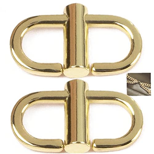 bopely 2 Pcs Verstellbare Metallschnallen Clip Für Kettenriemenbeutelkettenriemenlänge Shortener Clasps Kettenbeutelzubehör von bopely