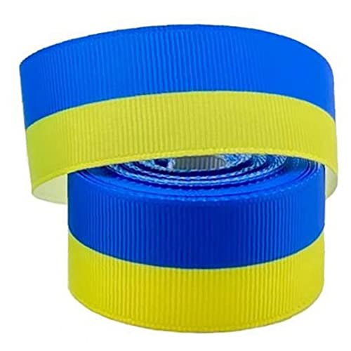 5 Yards/roll 25mm Ukraine Flaggenband Ukrainisch Gelbblau Gestreiftes Band Für Haarhandwerksnähung Accessoires von bopely