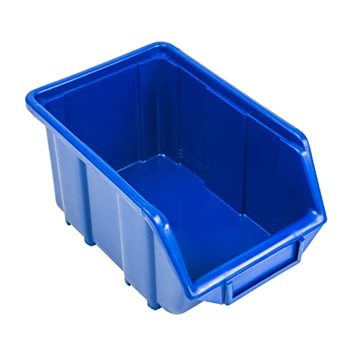 botle 50 Stck Sortierboxen Lagerboxen Stapelboxen Werkstatt Stapelkisten Sichtlagerkasten Eco Box Blau 24,5x16x12,5cm Sortierkasten von botle