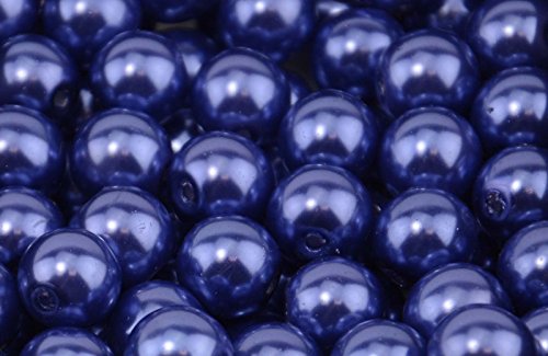 Dark Blue Glass Pearl Beads Round 4mm - approx 200pcs von boxdisplays