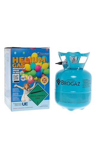 Helium Ballongas Gasflasche 5 Liter – Für bis zu 20 Ballons – Ideal für Geburtstage, Hochzeiten & Partys – Einfache Anwendung Perfekte Partydekoration, Geburtstagsdeko mit Balloon Gas von brand promotion