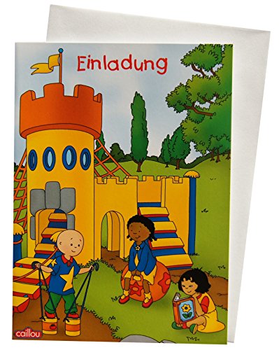 5 Einladungskarten Klappkarten Kindergeburtstag CAILLOU mit Innentext 41-7309 von bsb