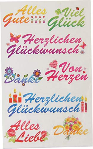 BSB Deko Sticker Geburtstag 3 Bögen 11-639 von bsb-obpacher