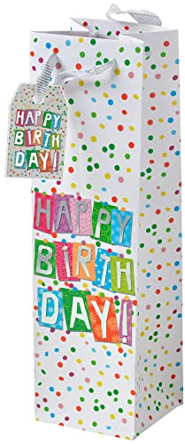 bsb Flaschentasche Geschenktasche Geschenktüte Papiertüte Papiertasche Birthday Confetti Flaschen-Format von bsb