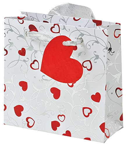 bsb Geschenktasche Geschenktüte Papiertüte Papiertasche Silver Hearts CD-Format von bsb