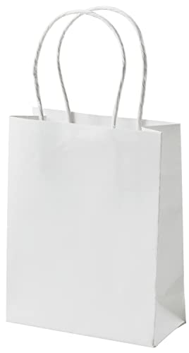 bsb Geschenktasche Geschenktüte Papiertüte Papiertasche aus weißem Kraftpapier (klein), 683011 von bsb