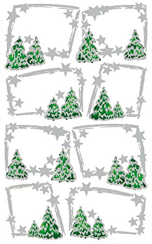 bsb Sticker Aufkleber Weihnachten Winterlandschaft mit Beschriftungsfeld von bsb