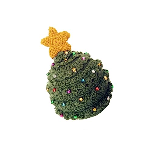 budiniao Baby Weihnachtsbaum Hut, handgestrickt, modisch, für den Innenbereich, Winter, Eltern Kind Feriengeschenk, Outdoor Kappen, Kinderzubehör von budiniao