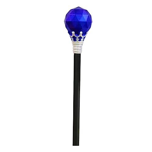 budiniao Scepter Fancy King's Scepters Retro Vintage Spazierstock Abnehmbare tragbare Cosplay Requisiten Dress Up Zubehör Erwachsene, Silber Blau, Zepter der Königin von budiniao