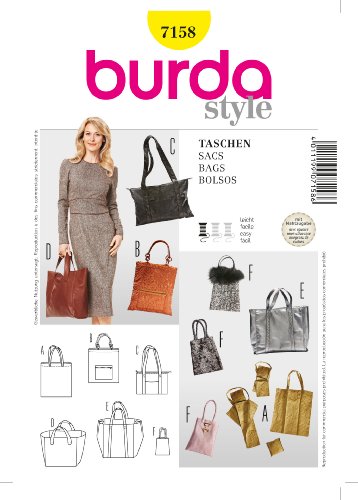 Burda Schnittmuster 7158 Taschen,Shopper,Bags,Bolsos,Sacs von burdastyle