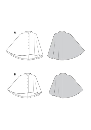 Burda Style Schnittmuster Capevariationen zum selber nähen | Herren, Gr. 34-44 | Nählevel: leicht #6063 von Burda