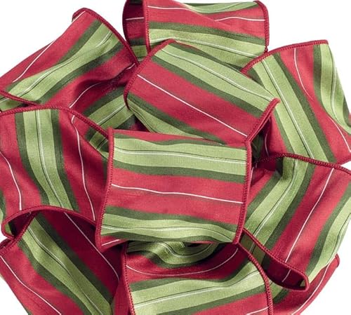 Burton + Burton #100 Weihnachtsband, gestreift, 10,2 cm B x 9,1 m von burton+BURTON