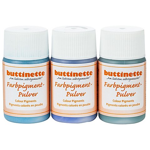 Farbpigment-Pulver, blautöne, 3x 20 ml von buttinette