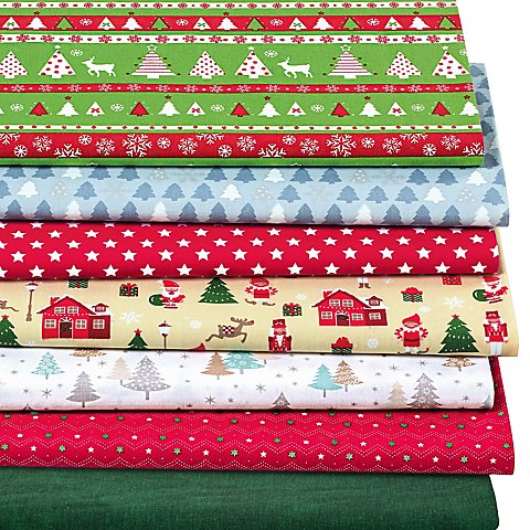 Patchwork-Überraschungspaket "Muster-Mix Weihnachten", je nach Anfall von buttinette