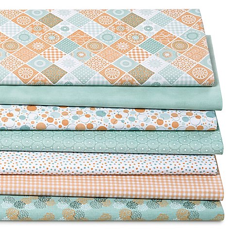 Patchwork- und Quiltpaket "Grafik", mint/peach von buttinette