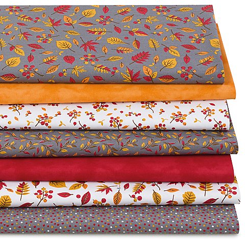 Patchwork- und Quiltpaket "Herbstzeit", grau-color von buttinette