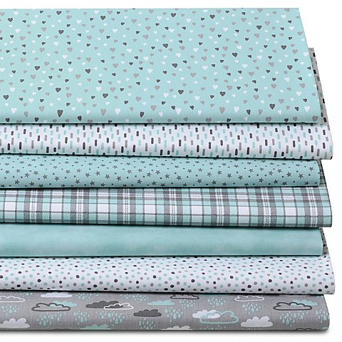 Patchwork- und Quiltpaket "Mint & Grau" von buttinette