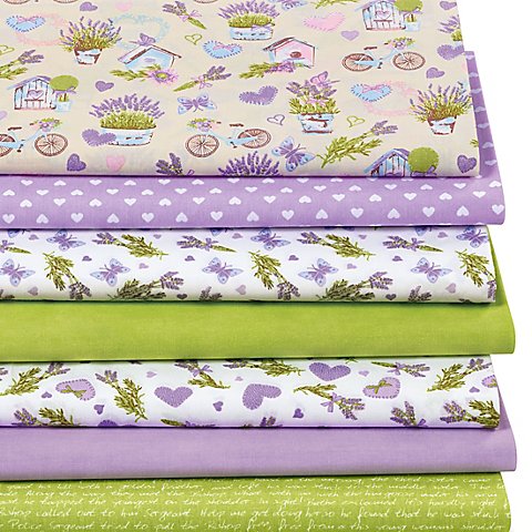 Patchwork- und Quiltpaket "Provence", lila/grün von buttinette