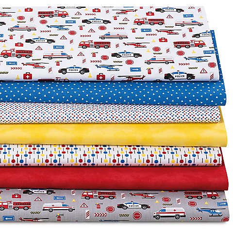 Patchwork- und Quiltpaket "Rettungsfahrzeuge" von buttinette