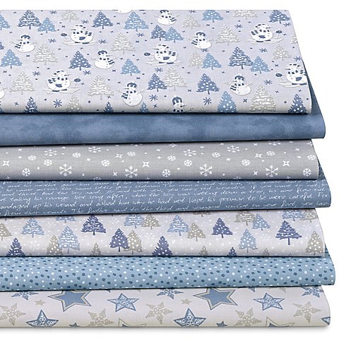 Patchwork- und Quiltpaket "Schneemann", grau-color von buttinette